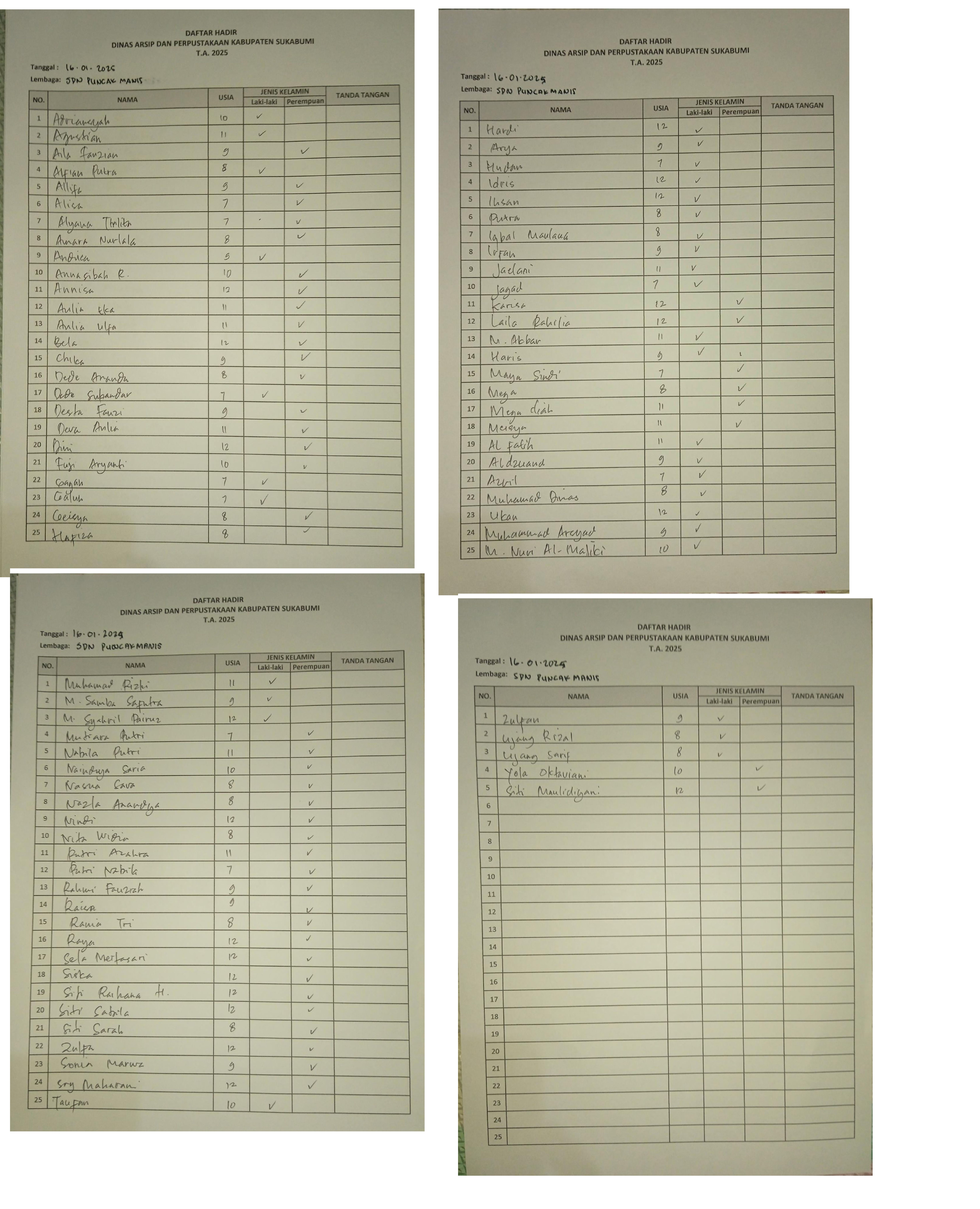 daftar hadir
